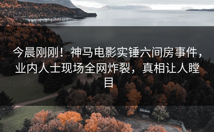 今晨刚刚！神马电影实锤六间房事件，业内人士现场全网炸裂，真相让人瞠目