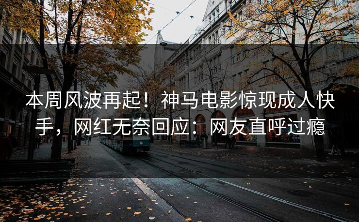 本周风波再起！神马电影惊现成人快手，网红无奈回应：网友直呼过瘾