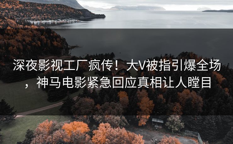 深夜影视工厂疯传！大V被指引爆全场，神马电影紧急回应真相让人瞠目