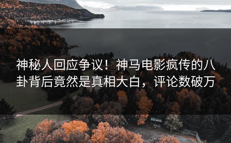 神秘人回应争议！神马电影疯传的八卦背后竟然是真相大白，评论数破万