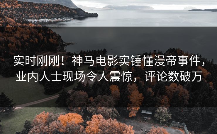 实时刚刚！神马电影实锤懂漫帝事件，业内人士现场令人震惊，评论数破万